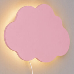 Litecraft Pink Led Cloud Glow Kids Wall Light - thumbnail 3