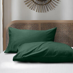 Bedlooms Dyed Pillowcase 3 Pair- Soft Plain Pillow Covers Emerald Green Envelop Closure -Easy Care Pillowcase Bedding Set 50X75 Cm - thumbnail 7