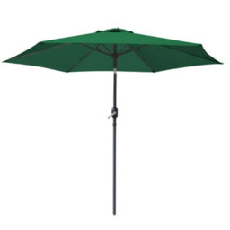 Rinse Bathrooms Outdoor Patio Garden Parasol 2.5M Sun Shade Umbrella Canopy W/crank Tilt Uv Protection Green - thumbnail 2