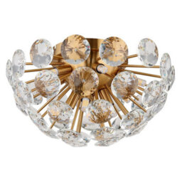 Luminosa Lighting Luminosa Virina Ceiling Light Gold Colors K9 Crystals 10X G9 - thumbnail 2