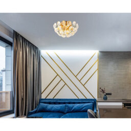Luminosa Lighting Luminosa Virina Ceiling Light Gold Colors K9 Crystals 10X G9 - thumbnail 4