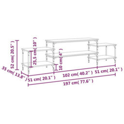 Walplus Tv Cabinet Sonoma Oak 197X35X52 Cm Engineered Wood - thumbnail 9