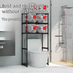 3 Tier Over Toilet Storage Rack Bathroom Shampoo Towel Tissue Shelf Organizer Uk - thumbnail 5