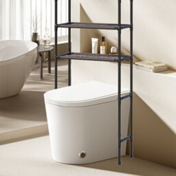 3 Tier Over Toilet Storage Rack Bathroom Shampoo Towel Tissue Shelf Organizer Uk - thumbnail 6