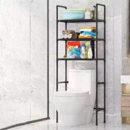 3 Tier Over Toilet Storage Rack Bathroom Shampoo Towel Tissue Shelf Organizer Uk - thumbnail 7