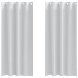 Berkfield Modern Curtains With Curtains 2 Pcs Pale Grey 225 X 140 Cm Polyester
