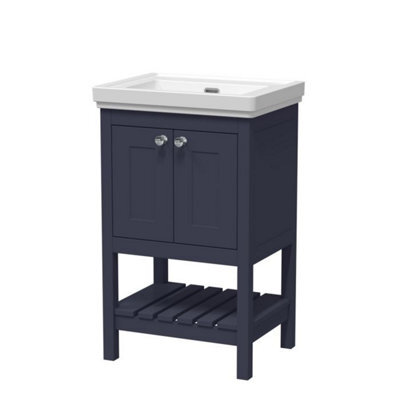 Dezine Colorado 500mm Indigo Blue 0 Tap Hole Floorstanding Vanity Unit - image 1