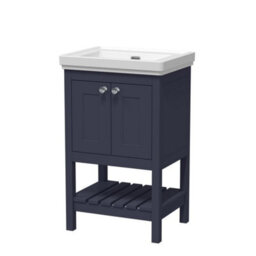 Dezine Colorado 500mm Indigo Blue 0 Tap Hole Floorstanding Vanity Unit - thumbnail 1
