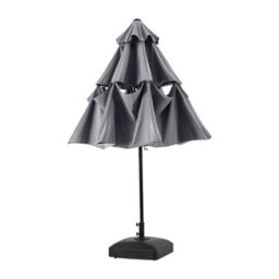 Breeins Light Grey Garden 3-Tier Umbrella Outdoor Garden Patio Umbrellas Parasol For Beach Backyard And Pool  With Crank And Tilt - thumbnail 5