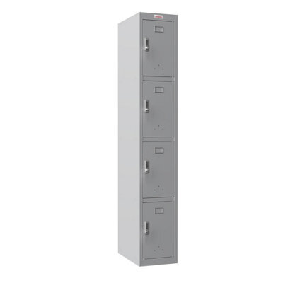 Phoenix Safe Company Phoenix Pl Series Pl1430Gge 1 Column 4 Door Personal Locker In Grey With Electronic Locks - image 1