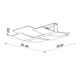Luminosa Lighting Luminosa Celia 3 Light Decorative Flush Ceiling Light Chrome, White, E27 - thumbnail 4