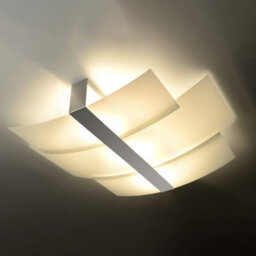 Luminosa Lighting Luminosa Celia 3 Light Decorative Flush Ceiling Light Chrome, White, E27 - thumbnail 2