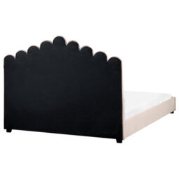 Beliani Bed Velvet Vincennes 160 X 200 Cm (Eu King Size) Taupe - thumbnail 6