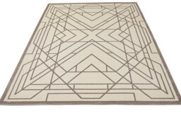 Light Grey Modern Chequered Geometric Easy To Clean Modern Bedroom Dining Room And Living Room Rug-120Cm X 180Cm - thumbnail 4