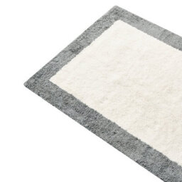 Wyld And Coco Beige Grey Geometric Cotton Bath Mat 60 X 90 Cm Plush Absorbent - thumbnail 3