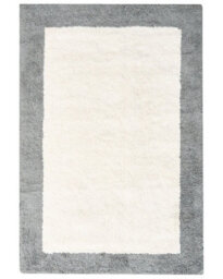 Wyld And Coco Beige Grey Geometric Cotton Bath Mat 60 X 90 Cm Plush Absorbent - thumbnail 1