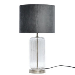 First Choice Lighting Set Of 2 Walpole - Glass And Brushed Chrome 49Cm Table Lamps - thumbnail 2