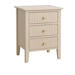 Melody Maison 3 Drawer Bedside Table - Hales Tan Range - thumbnail 9