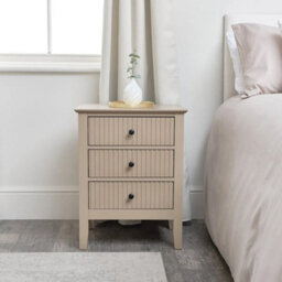 Melody Maison 3 Drawer Bedside Table - Hales Tan Range - thumbnail 7