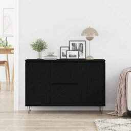 Walplus Sideboard Black Oak 101.5 X 35 X 70 Cm Engineered Wood - thumbnail 4
