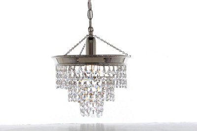 Luminosa Lighting Luminosa Brunswick 3 Tier Strass Nickel Pendant Ceiling Light