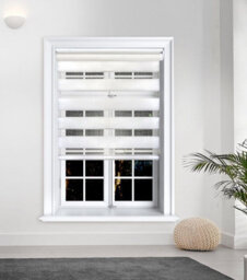 Lister Cartwright Day And Night/zebra Blinds, Premium Quality Double Roller, Vision Blinds(White, 150 X 165 Cm)