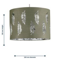 First Choice Lighting Fern - Sage Green Cut Out 25Cm Pendant Lightshade - thumbnail 5