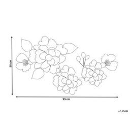 Beliani Wall Decor Flower Caesium 95 Cm Metal Multicolour - thumbnail 3
