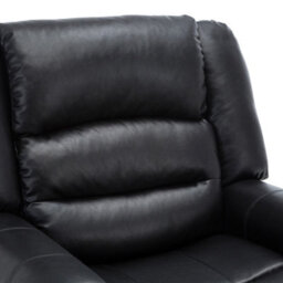 More4Homes Denver Bonded Leather Recliner Armchair W Stud Sofa Home Lounge Chair Reclining (Black) - thumbnail 5