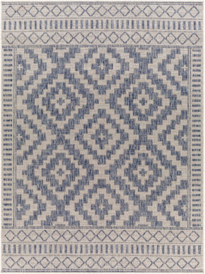 Livabliss Tuareg-Global Blue Ivory Graphic In- & Outdoor Rug 120 X 170 Cm Easy Care, Non Shedding - image 1