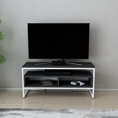 Decorotika Merrion Tv Stand Tv Unit For Tv's Up To 50 Inch White And Anthracite - image 1