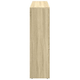 Berkfield Room Divider Bookcase 3-Tier Sonoma Oak 137.5X29X103.5 Cm Engineered Wood - thumbnail 6