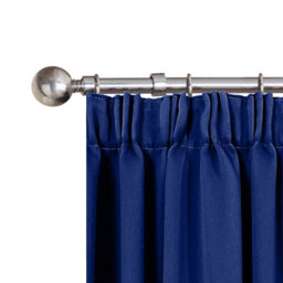 Ameha Navy Blackout Curtain Pencil Pleat Curtain 66''x72'' Thick Thermal Insulated Curtains Pair Living Room Decor Uk - thumbnail 7