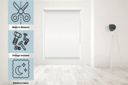 Caecus Blinds Made To Measure Blackout Roller Blind White 180Cm - thumbnail 2