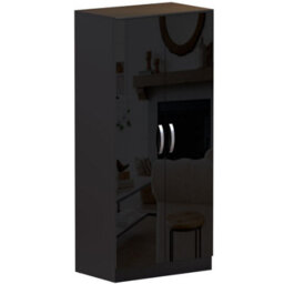 Lassic Vida Designs Hulio Black High Gloss 2 Door Wardrobe (H)1700mm (W)760mm (D)470mm - thumbnail 8