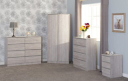 Malvern 2 Door Wardrobe In Urban Snow Beige Finish Recessed Handles - thumbnail 5