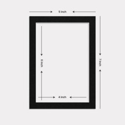 Ak Frames 7X5 Black Picture Mounts To Fit 6X4 Aperture Size - Mount Board Only (No Frame Included) - thumbnail 3
