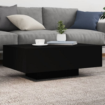 Vidaxl Coffee Table With Led Lights Black 85X55X31 Cm - image 1