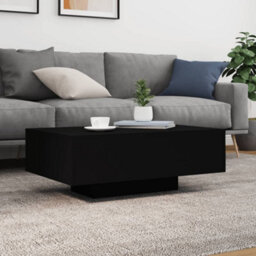 Vidaxl Coffee Table With Led Lights Black 85X55X31 Cm - thumbnail 4