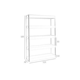 Angel Cerda Stylish Walnut And Glass Shelf Bookcase For Modern Homes - thumbnail 7