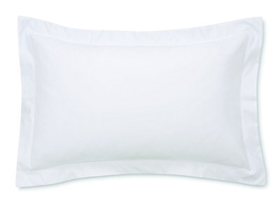 Bianca Fine Linens Luxury 800 Thread Count Cotton Sateen Oxford 50X75Cm + Border Pillow Case With Envelope Closure White - image 1