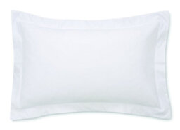 Bianca Fine Linens Luxury 800 Thread Count Cotton Sateen Oxford 50X75Cm + Border Pillow Case With Envelope Closure White - thumbnail 1
