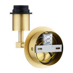 Luminosa Lighting Luminosa Princeton Wall Lamp With Shade Beige (Gold Inside), Brushed Brass - thumbnail 5