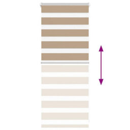 Berkfield Modern Zebra Blind Sand Brown 60X100 Cm Fabric Width 55.9 Cm Polyester - thumbnail 5