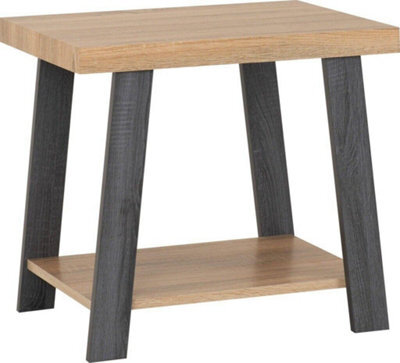 Seconique Eddie Side Table In Grey And Sonoma Oak Effect Finish - image 1