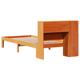Berkfield Bookcase Bed Without Mattress Wax Brown 100X200Cm Solid Wood Pine - thumbnail 8