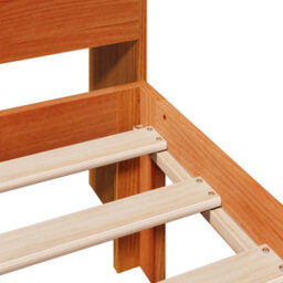 Berkfield Bookcase Bed Without Mattress Wax Brown 100X200Cm Solid Wood Pine - thumbnail 9