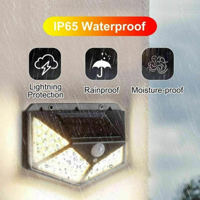 100 Led Solar Motion Sensor Outdoor Wall Light Garden Security - image 1