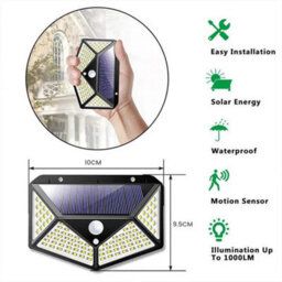 100 Led Solar Motion Sensor Outdoor Wall Light Garden Security - thumbnail 7