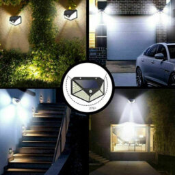 100 Led Solar Motion Sensor Outdoor Wall Light Garden Security - thumbnail 3